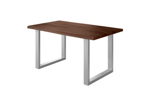 #holznussbaum-optik #160x85 #u-gestellsilber