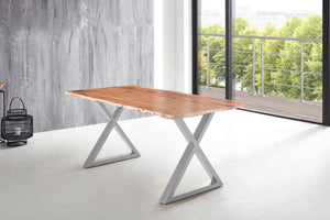 #naturfarben #200x100 #x-gestellsilber