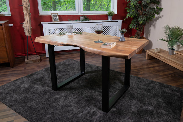 #akazienaturfarben #220x100 #u-gestellschwarz