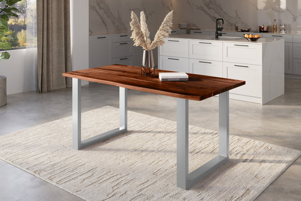 #nussbaumfarben #140x80 #u-gestellsilber