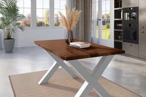 #nussbaumfarben #140x80 #x-gestellsilber