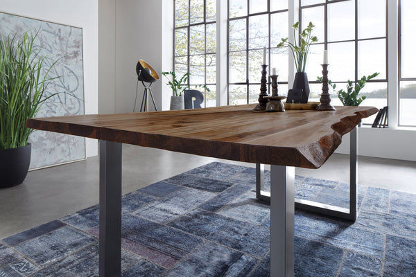 #nussbaumfarben #180x90 #u-gestellsilber