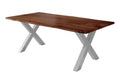 #nussbaumfarben #200x100 #x-gestellsilber