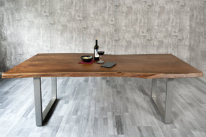 #nussbaumfarben #260x100 #u-gestellsilber