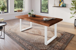 #akazienussbaumfarben #160x85 #u-gestellweiß