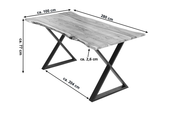 #naturfarben #280x100 #x-gestellschwarz