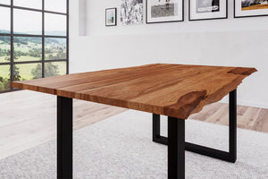 #teakfarben #160x85 #u-gestellschwarz