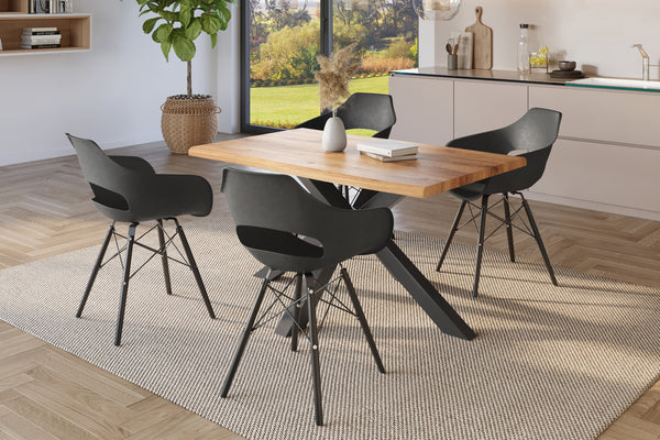 #holzwildeiche-optik #140x80 #spider-gestellschwarz