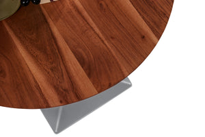 #akazienussbaumfarben #60x60 #säulen-gestelleckigsilber