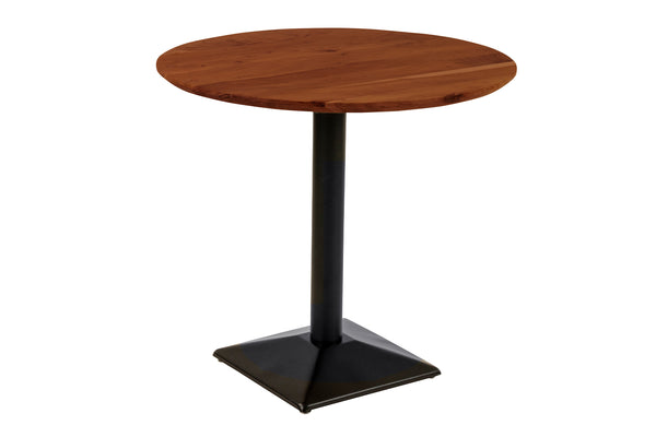 #akazienussbaumfarben #80x80 #säulen-gestelleckigschwarz