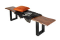 #nussbaumfarben #180cm #u-gestellschwarz