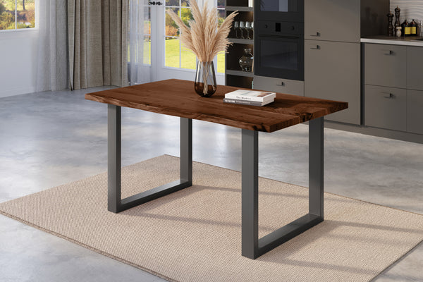 #nussbaumfarben #140x80 #u-gestellschwarz