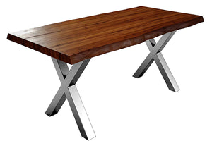 #nussbaumfarben #240x100 #x-gestellsilber