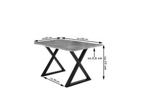 #nussbaumfarben #140x80 #x-gestellschwarz