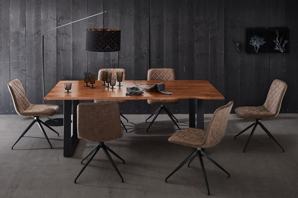 #nougatfarben #220x100 #u-gestellschwarz