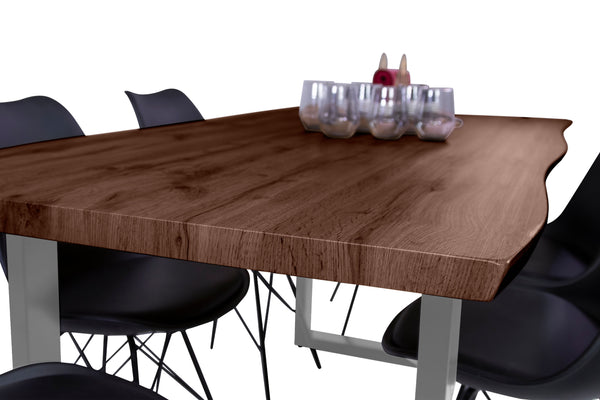 #nussbaumfarben #180x90 #u-gestellsilber