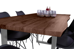 #nussbaumfarben #180x90 #u-gestellsilber