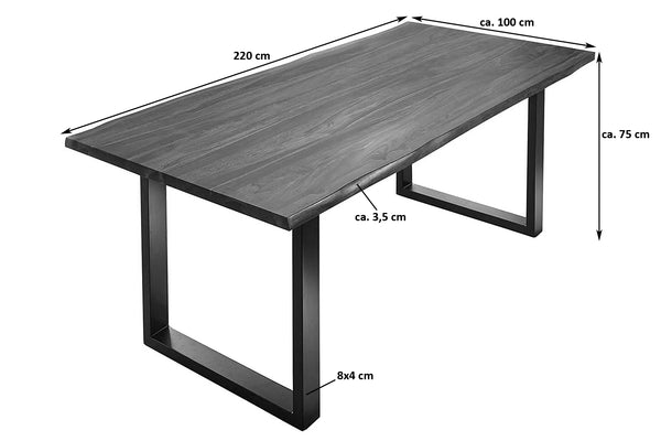 #wengefarben #220x100 #u-gestellschwarz