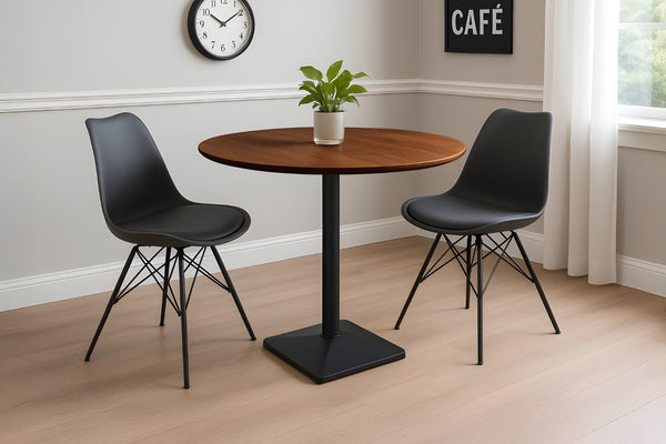 #akazienussbaumfarben #100x100 #säulen-gestelleckigschwarz