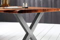 #nussbaumfarben #220x100 #x-gestellsilber