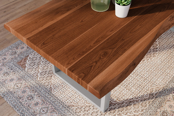 #akazienussbaumfarben #240x100 #u-gestellsilber