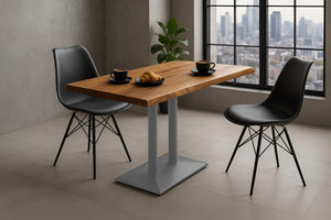 #akazienaturfarben #100x60 #säulen-gestellsilber