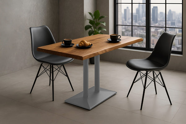 #akazienaturfarben #100x60 #säulen-gestellsilber