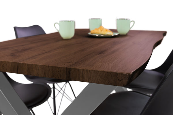 #nussbaumfarben #140x80 #x-gestellsilber