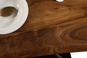 #akazienussbaumfarben #75x75 #säulen-gestelleckigschwarz