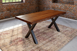 #nussbaumfarben #220x100 #x-gestellschwarz