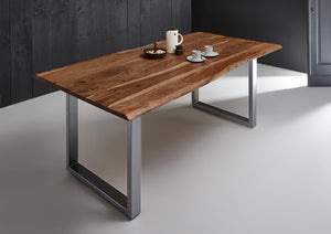 #nussbaumfarben #220x100 #u-gestellsilber
