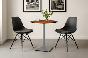 #akazienussbaumfarben #60x60 #säulen-gestelleckigsilber