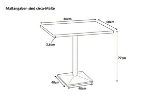 #akazienussbaumfarben #80x60 #säulen-gestelleckigsilber