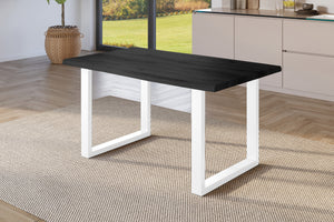 #holzgrau-optik #140x80 #u-gestellweiß