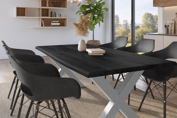 #holzgrau-optik #180x90 #x-gestellsilber