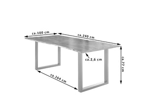 #naturfarben #240x100 #u-gestellsilber