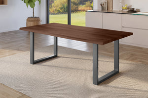 #holznussbaum-optik #200x100 #u-gestellschwarz