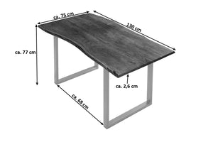 #nussbaumfarben #130x75 #u-gestellsilber