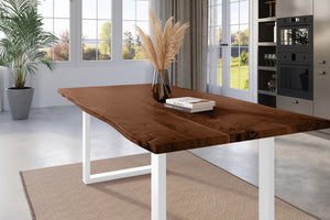 #nussbaumfarben #220x100 #u-gestellweiß