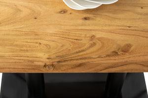 #akazienaturfarben #120x60 #säulen-gestellschwarz