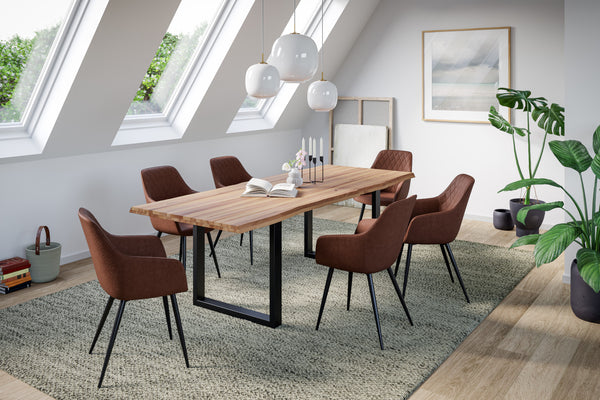 #naturfarben #200x100 #u-gestellschwarz