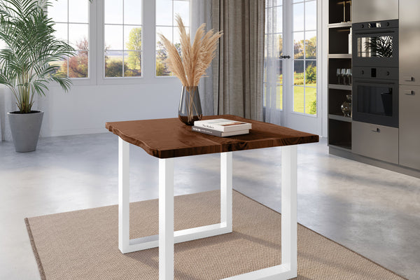 #nussbaumfarben #80x80 #u-gestellweiß