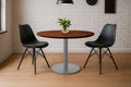 #akazienussbaumfarben #90x90 #säulen-gestellrundsilber