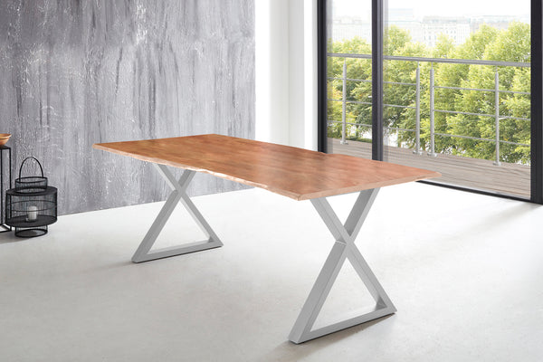 #naturfarben #220x100 #x-gestellsilber