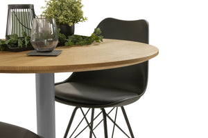 #eichenaturfarben #110x110 #säulen-gestelleckigsilber