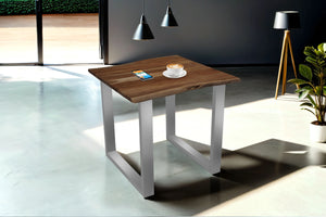 #nussbaumfarben #90x90 #u-gestellsilber