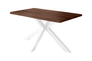 #holznussbaum-optik #140x80 #spider-gestellweiß