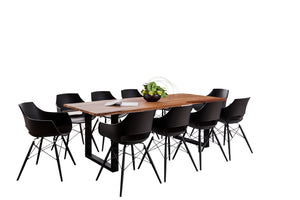 #teakfarben #220x100 #u-gestellschwarz