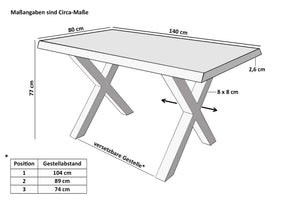 #140x85 #x-gestellschwarz