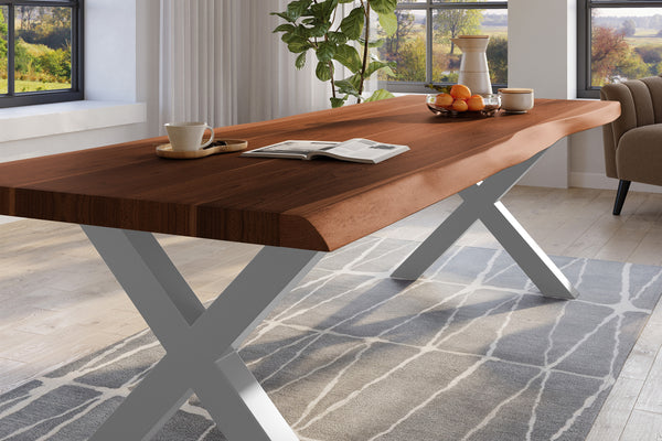 #nussbaumfarben #280x110 #x-gestellsilber